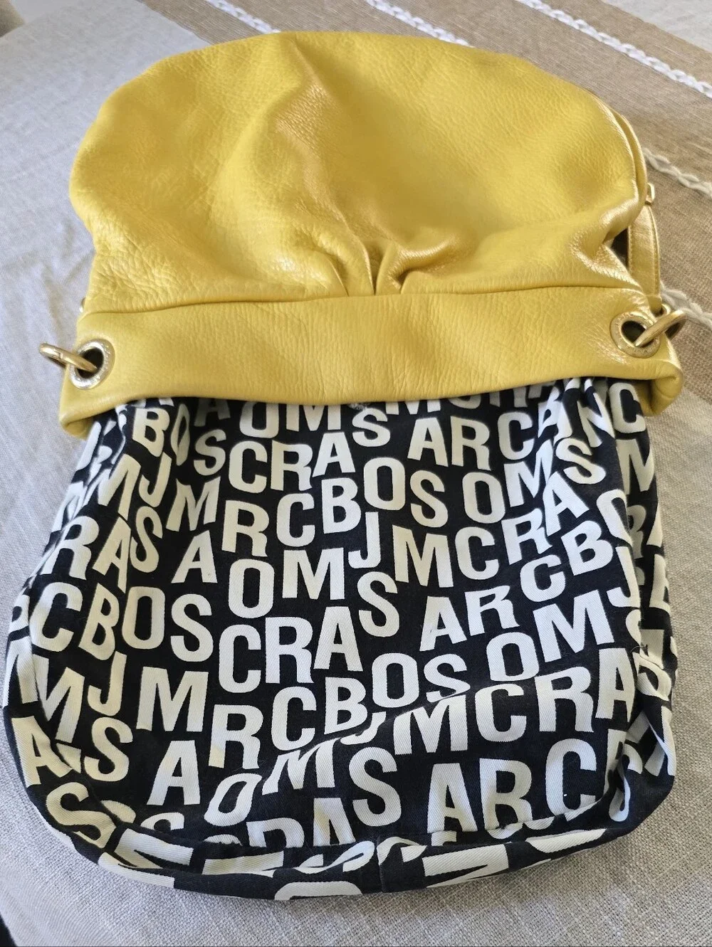 MARC By Marc Jacobs Q Hillier Hobo Convertible Leather Handbag Yellow Gold